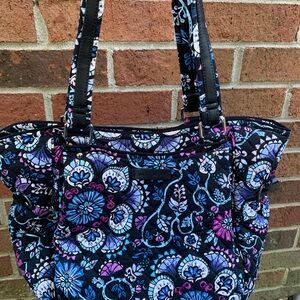 Vera Bradley Glenna Retired Satchel Bramble Shoulder Bag 15" X 12" X 5"